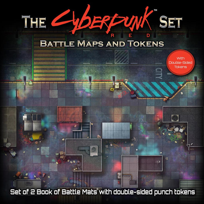 The Cyberpunk Set: Books of Battle Mats & Tokens for Cyberpunk RED