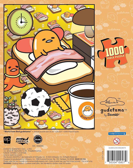Gudetama: Work From Bed Puzzle - 1000 Piece Puzzle