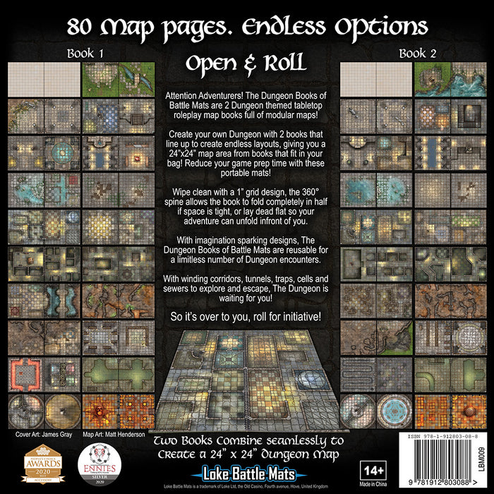 The Dungeon Books of Battle Mats (2 book set)