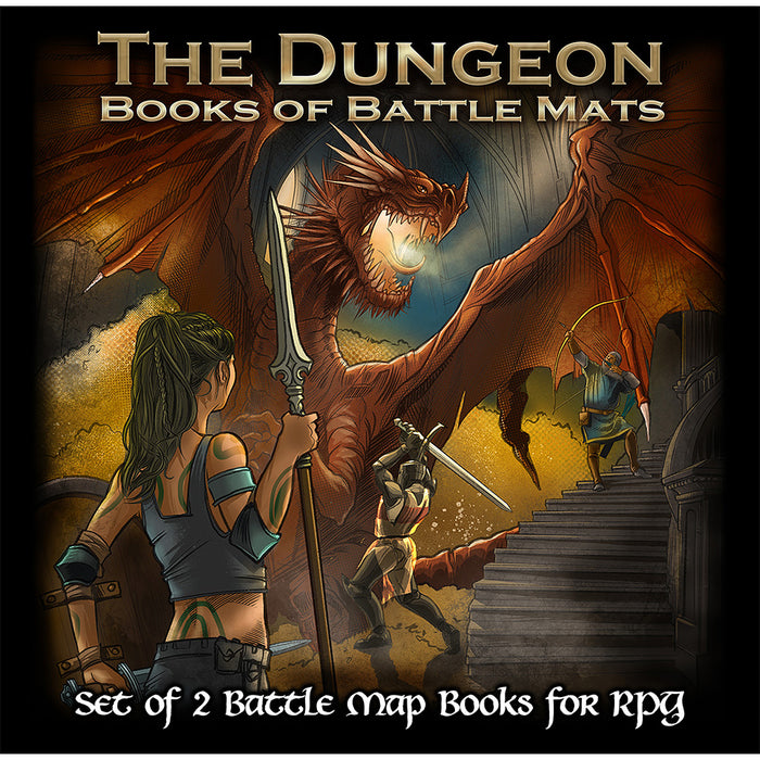 The Dungeon Books of Battle Mats (2 book set)