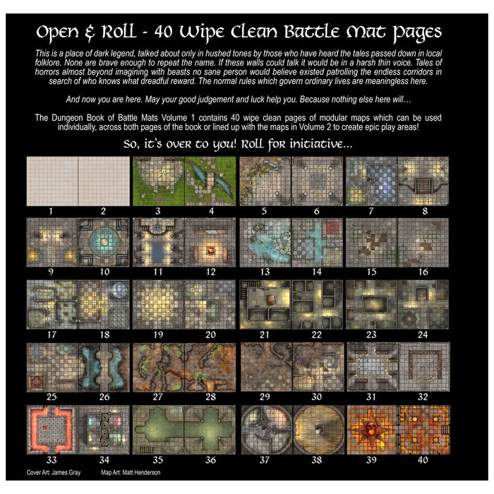 The Dungeon Books of Battle Mats (2 book set)