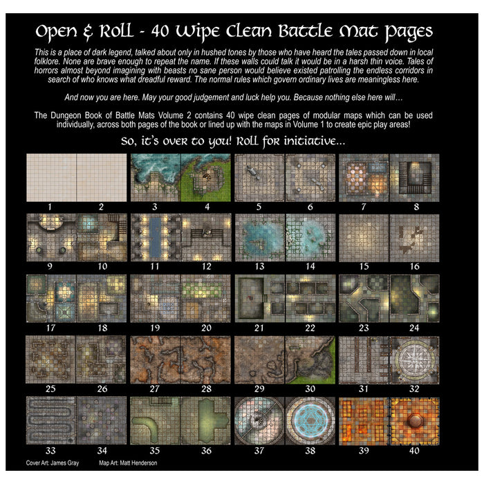 The Dungeon Books of Battle Mats (2 book set)