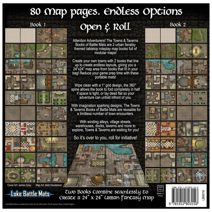 Towns & Taverns Books of Battle Mats