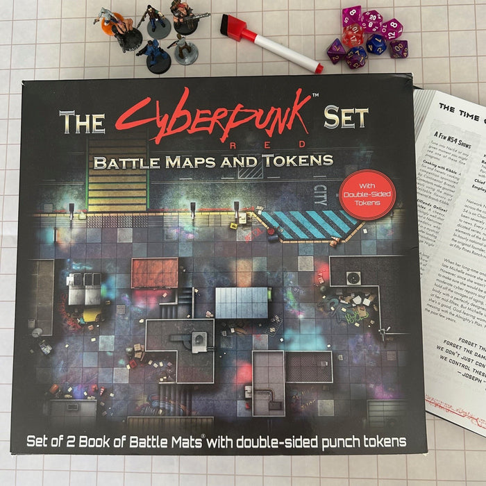 The Cyberpunk Set: Books of Battle Mats & Tokens for Cyberpunk RED